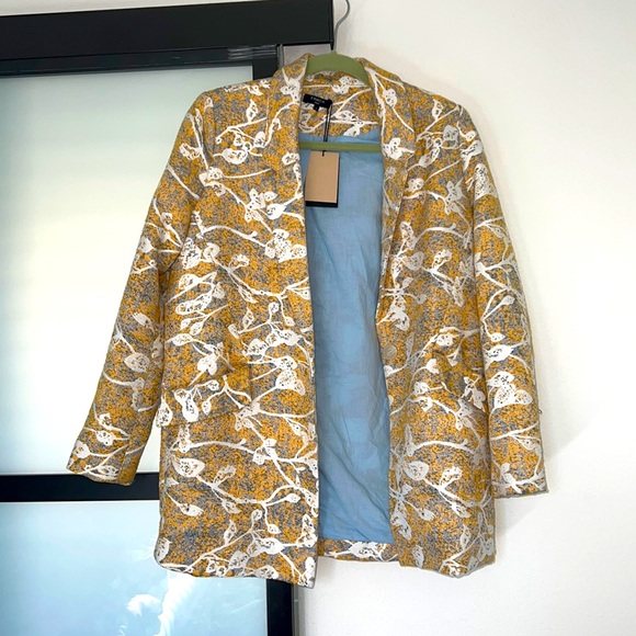 FRNCH yellow and blue blazer NWT - Picture 2 of 2